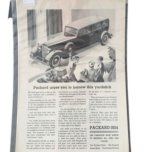 Vintage 1933 Packard Urges You To Borrow This Yardstick Ad Advertisement